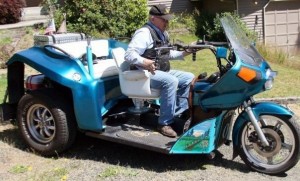 3-wheeled motorcycle From Recycled Auto Parts