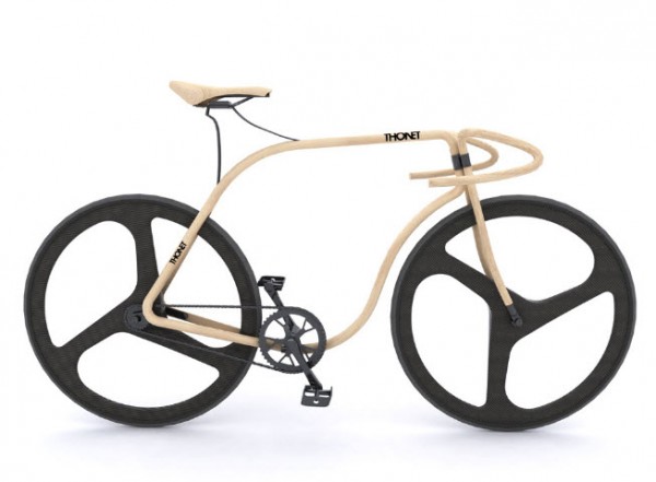 Elegant Bicycle Crafted from Bent Beech Wood